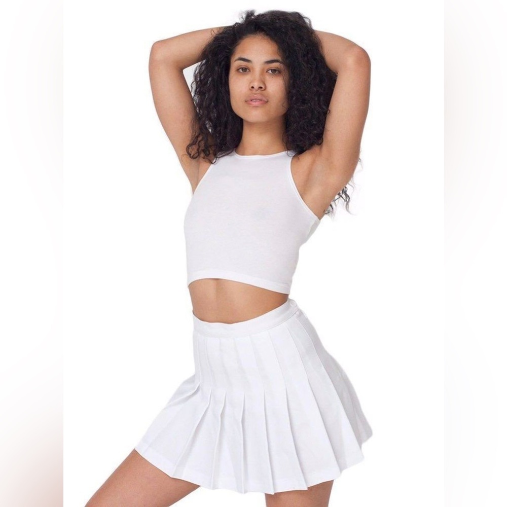 American Apparel tennis skirt white - US S (Fits tight)